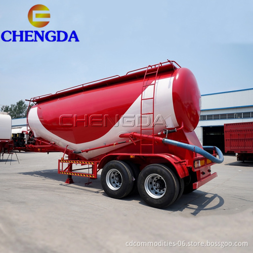 Chengda 54000kg مسحوق المسحوق المنقولة Q235 الكربون الصلب الأسمنت نصف مقطورة للبيع